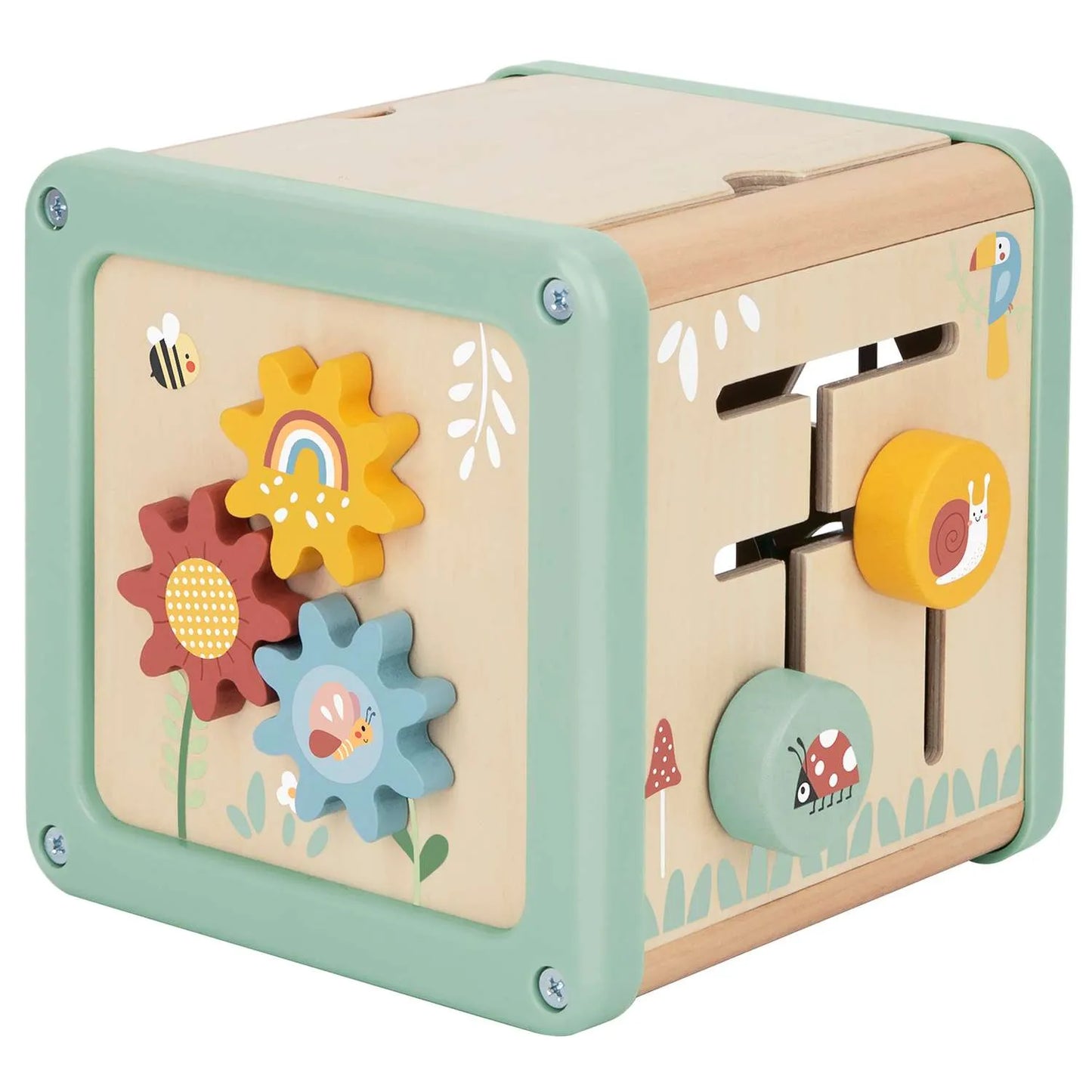 Multi-Activity Wooden Cube