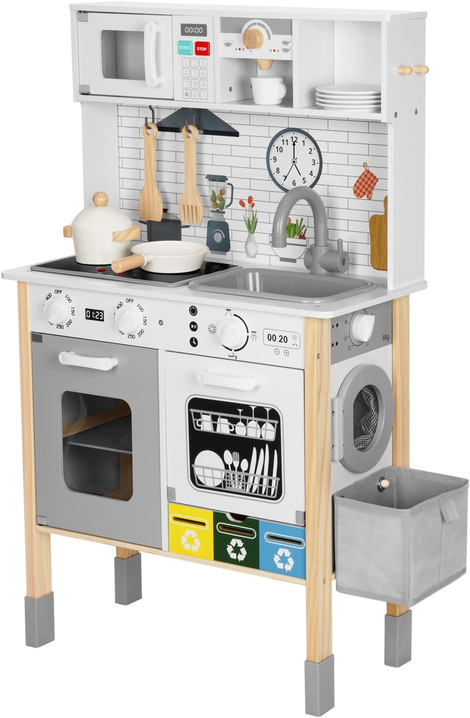 Wooden Pretend Play Kitchen - Green