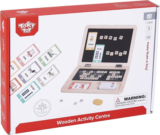 Tooky Toy Wooden Activity Centre, 58 pcs