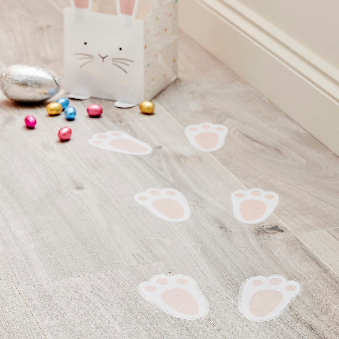 Easter Bunny Footprint Floor stickers