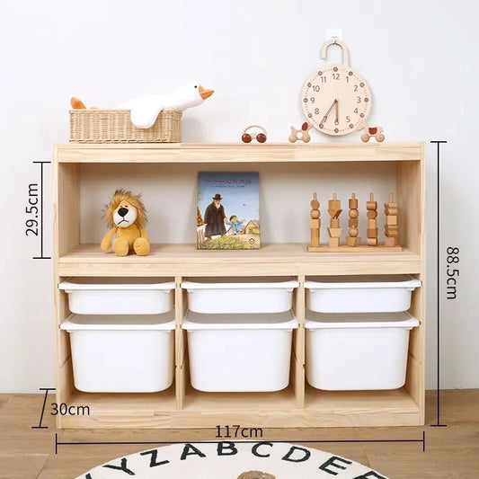 Toy storage with bins 4