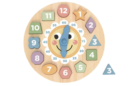 FOREST FRIEND WOODEN CLOCK SHAPE SORTER PUZZLE