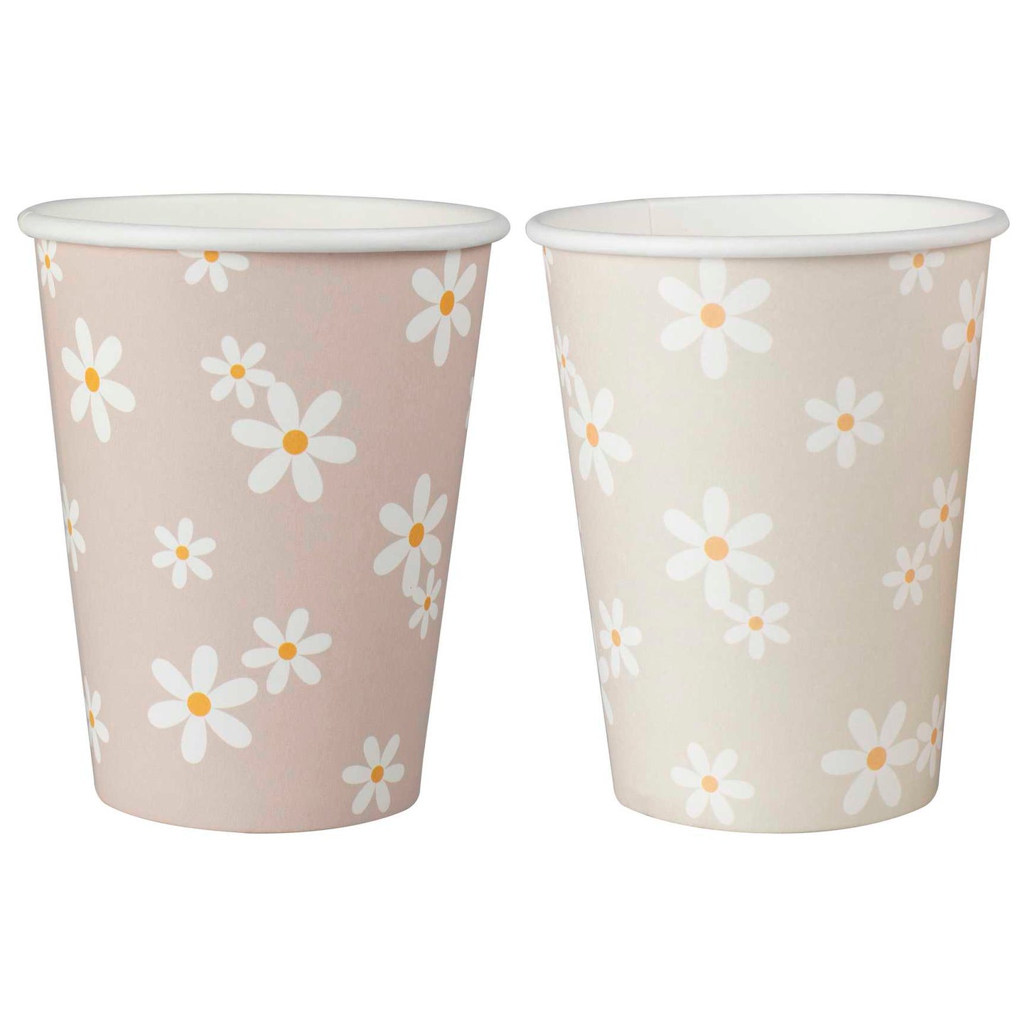 Daisy floral paper cups