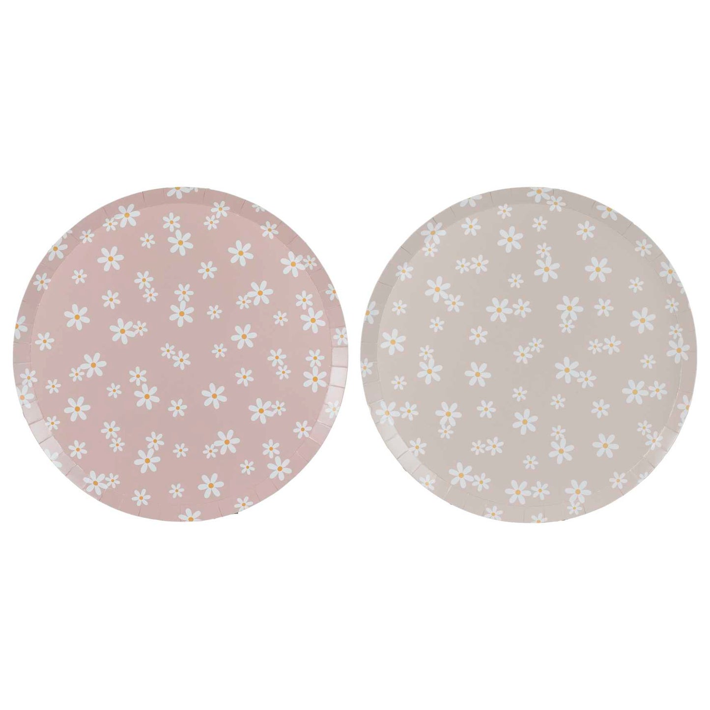 Daisy floral paper plates