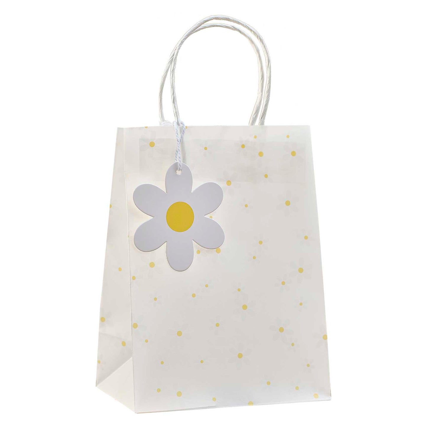 Daisy print vellum party bags