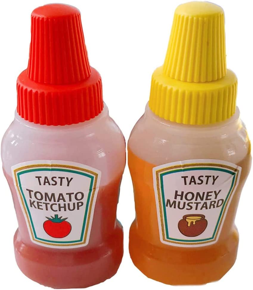 2 mini ketchup bottle