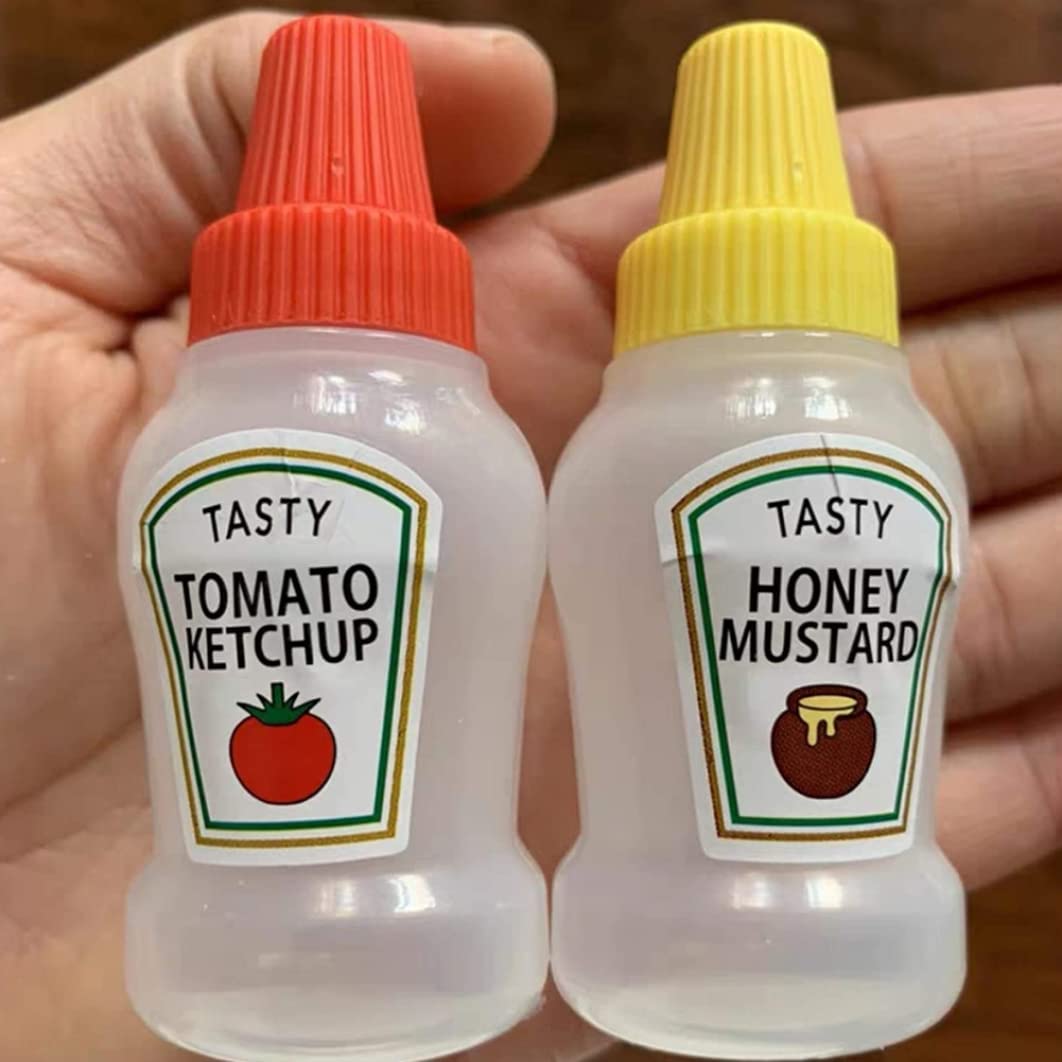 2 mini ketchup bottle