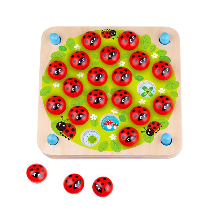 Wooden Memory Game - Ladybug