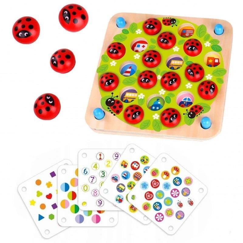 Wooden Memory Game - Ladybug